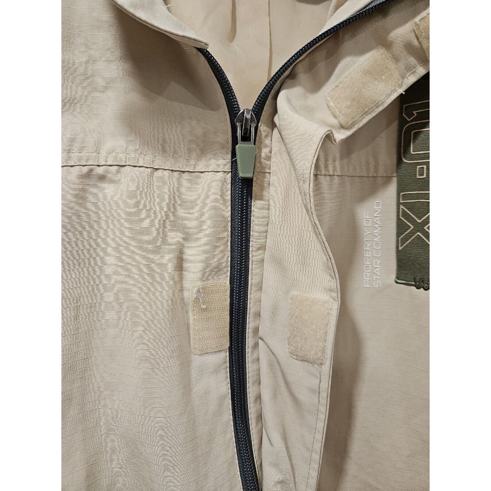 Disney Star Command Jacket Costume Hooded Zip Up Size Medium Beige/Green - Picture 4 of 9